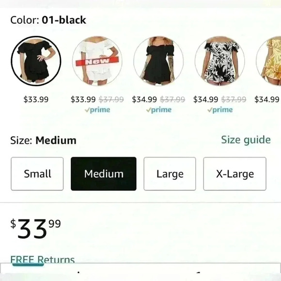 Fixmatti Women Ruffle Rompers Short Sleeve Chiffon Shorts Jumpsuit- M- NWOT - Picture 2 of 13